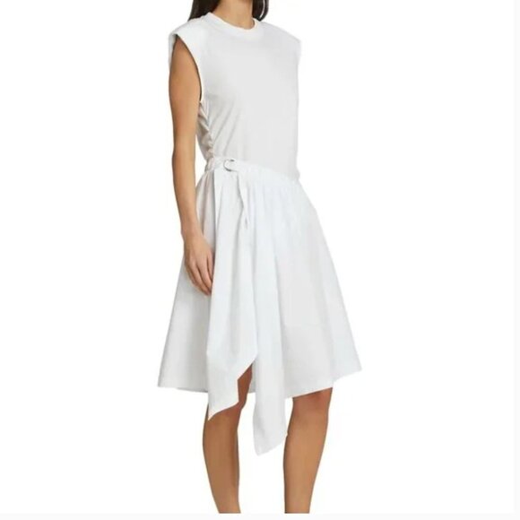 NWOT Derek Lam 10 Crosby Corey Cotton Asymmetric Dress